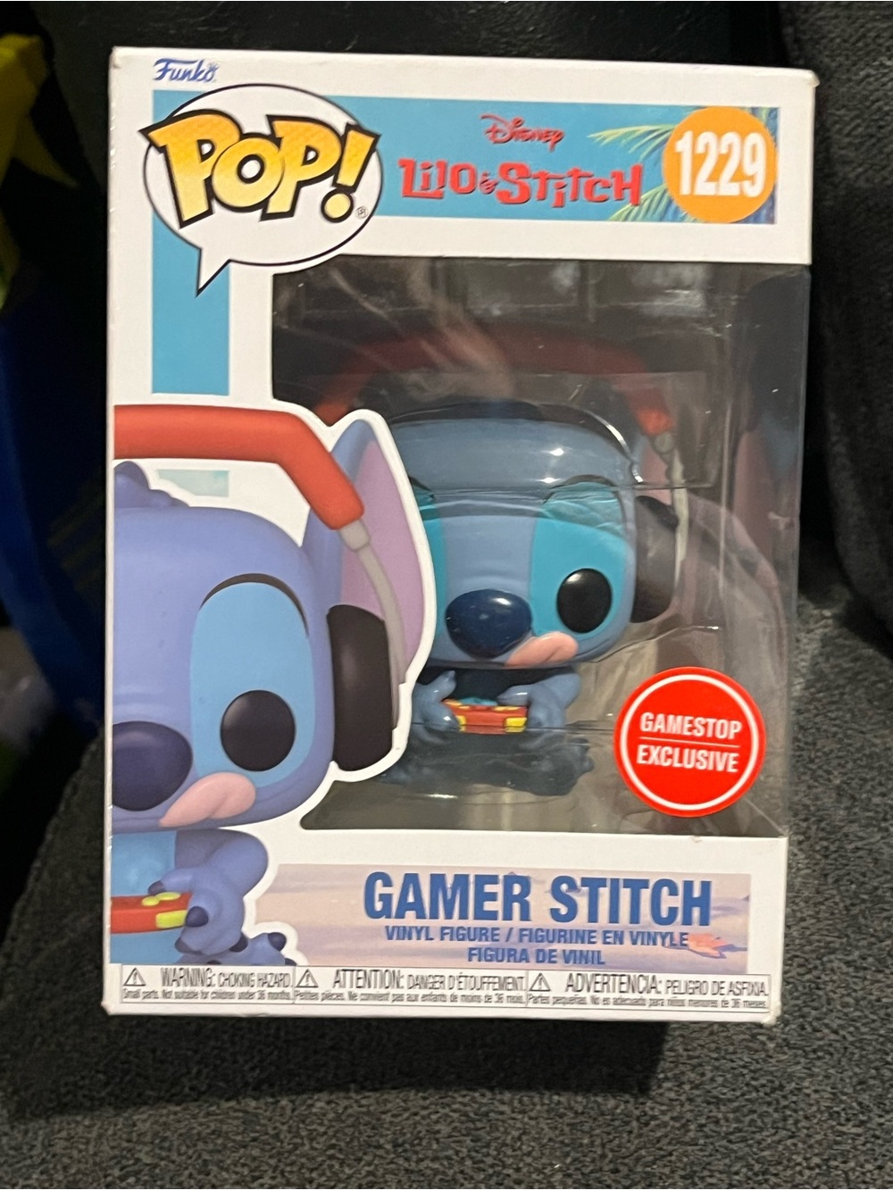 Funko Pop! Gamer Stitch Vinyl Figure - Blue